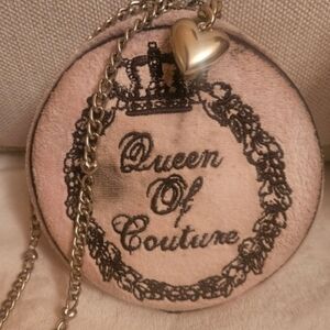 Rare Queen Of Couture Circa '2004' Juicy Couture Pink Circular Canteen Crossbody